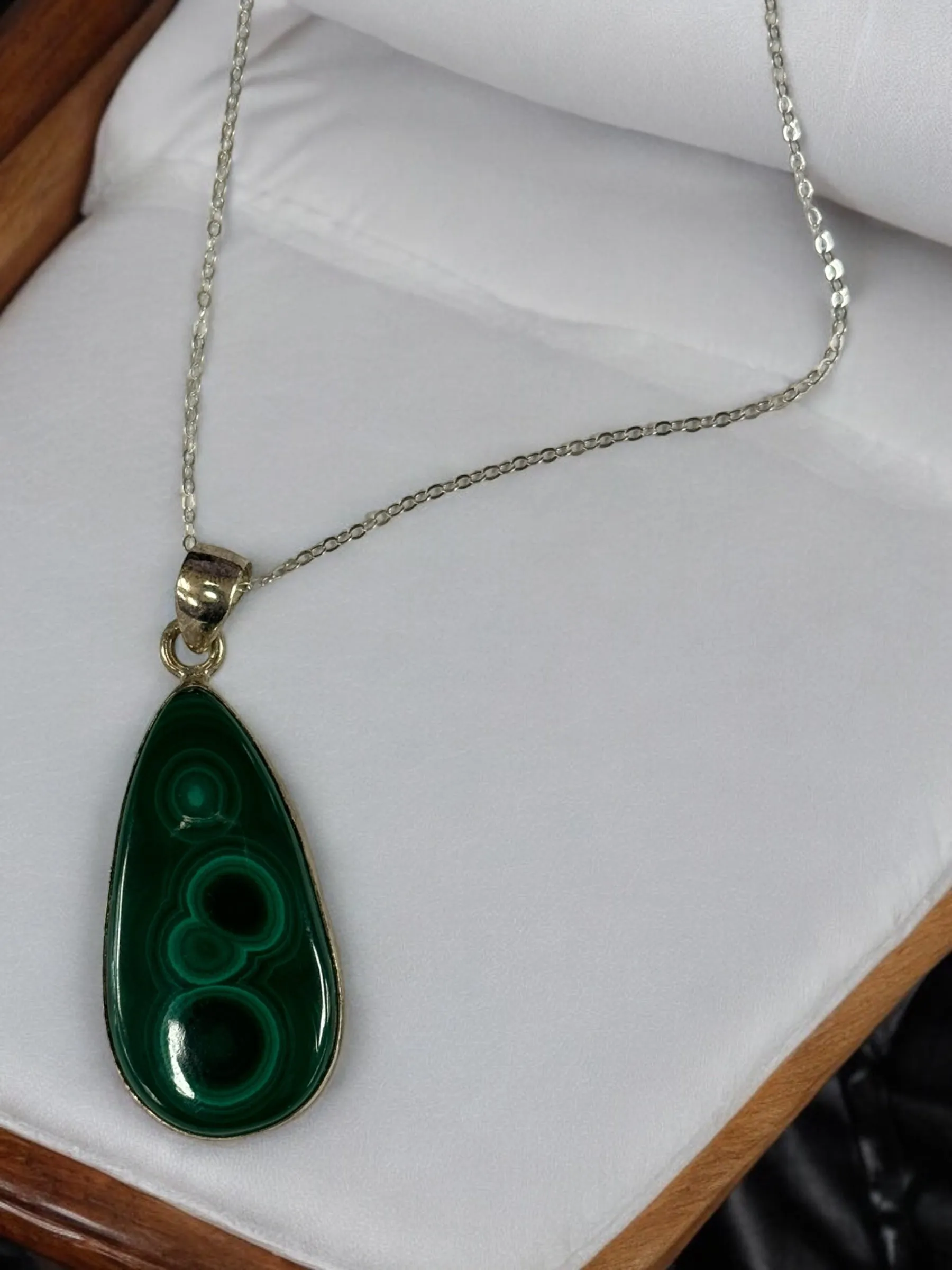 Malachite Crystal Necklace, Malachite Pendant