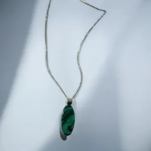Malachite Crystal Necklace, Malachite Pendant