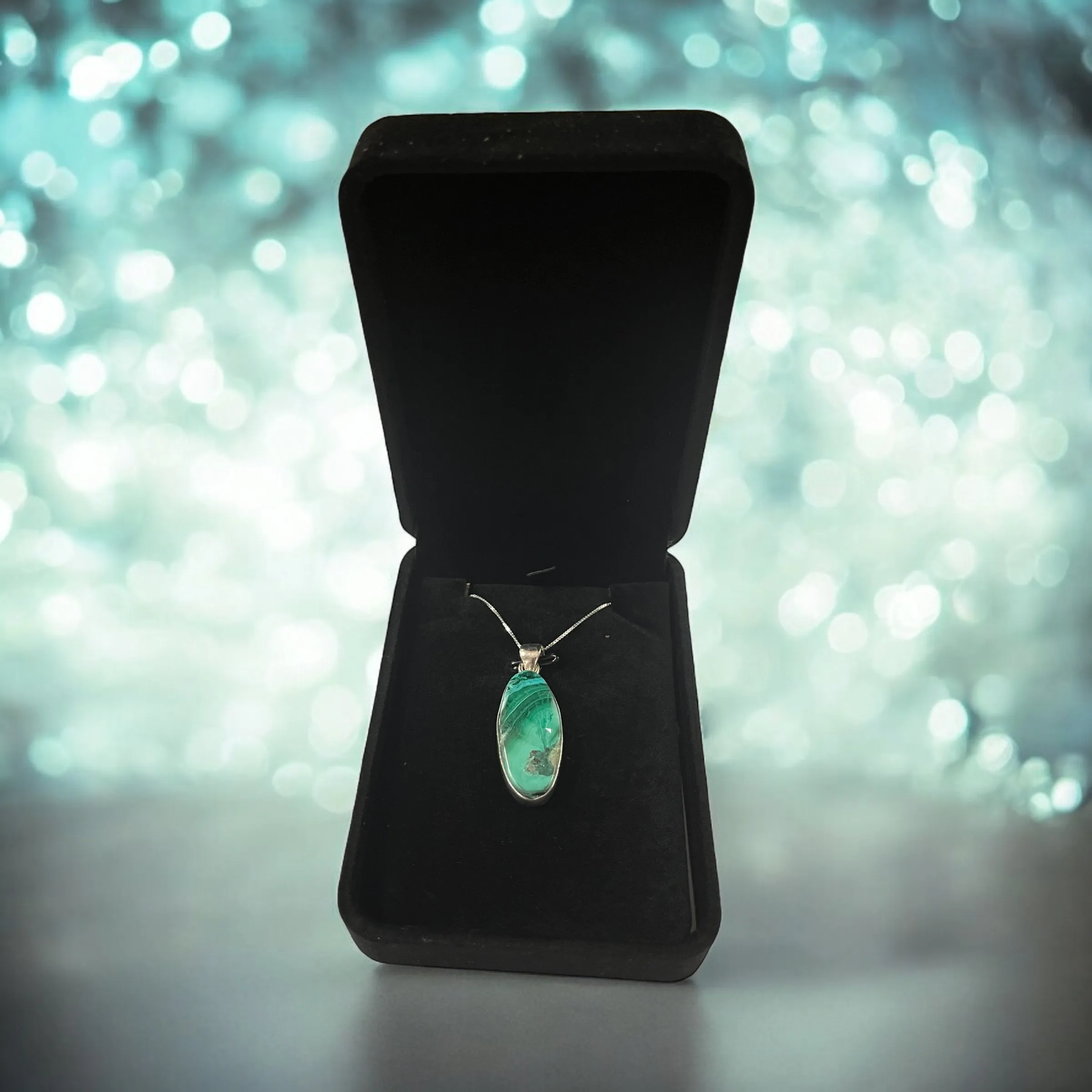 Malachite Crystal Necklace, Malachite Pendant