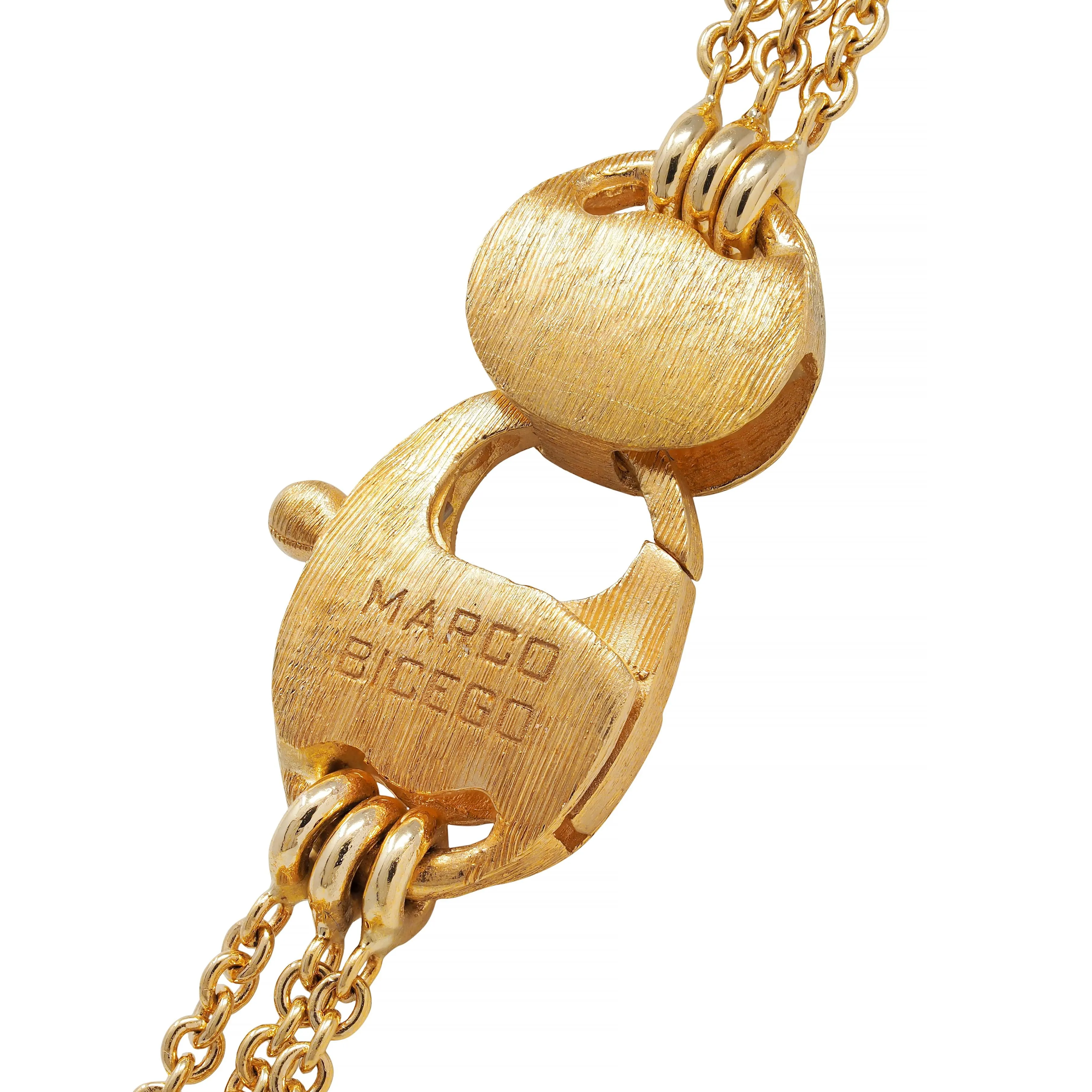 Marco Bicego Contemporary Multi-Gem 18 Karat Yellow Gold Paradise Multi-Strand Necklace