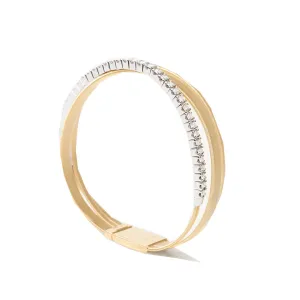 Marco Bicego Masai 18K Yellow Gold 3-Strand Coil Bracelet With Diamonds