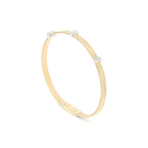 Marco Bicego Masai Stackable Bracelet With Three Diamond Pavé Stations