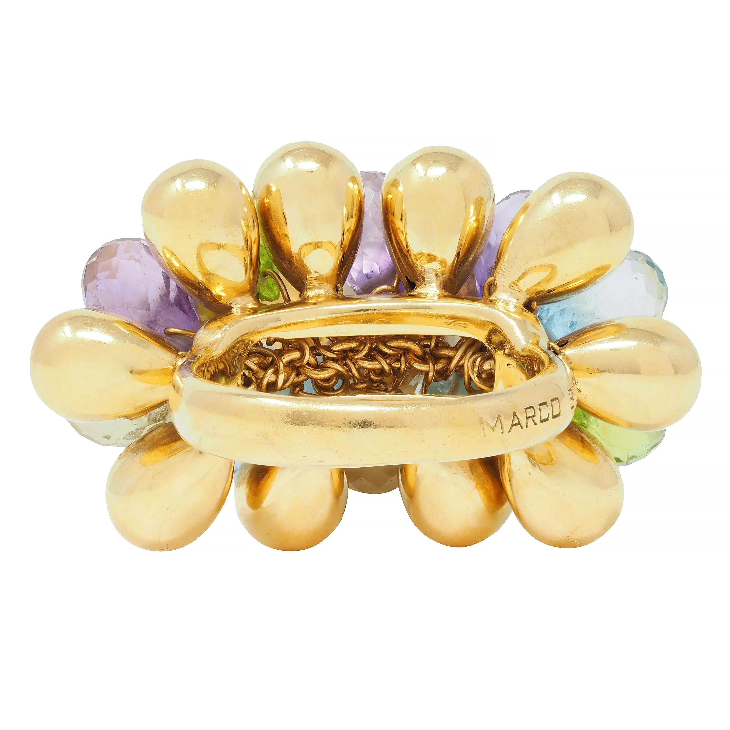 Marco Bicego Multi-Gem Topaz Citrine 18 Karat Yellow Gold Paradise Briolette Burst Ring