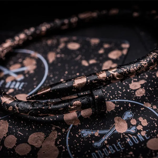 Matte Black Splashed Rose Gold Nail Bracelet