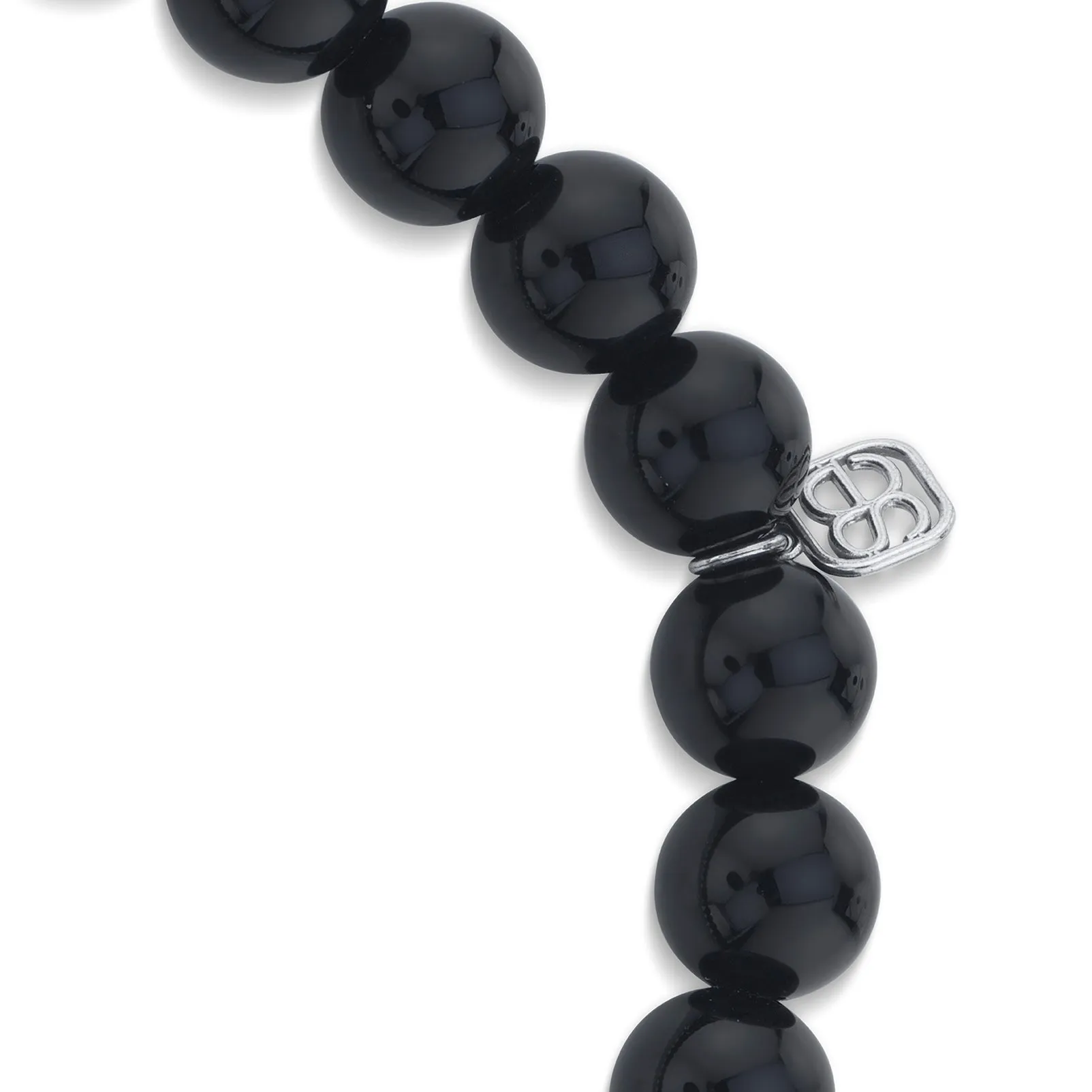 Men's Collection Large White Gold & Diamond Bezel Eye on Onyx