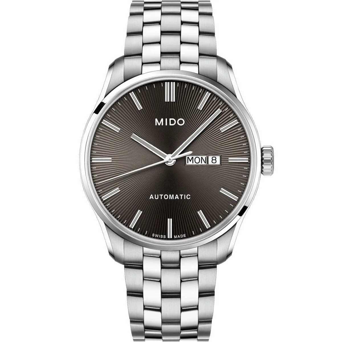 Mido watch Belluna Sunray 42.5mm automatic anthracite steel m024.630.11.061.00