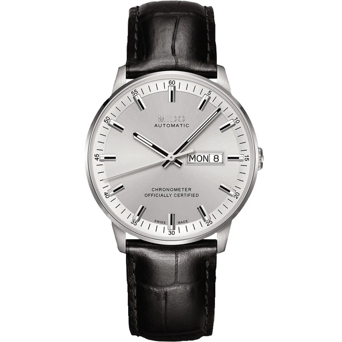 Mido watch commander chronometer consc 40mm automatic silver steel m021.431.16.031.00