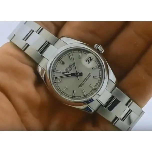 Midsize Datejust Rolex 31Mm Watch Smooth Bezel Ss Bracelet