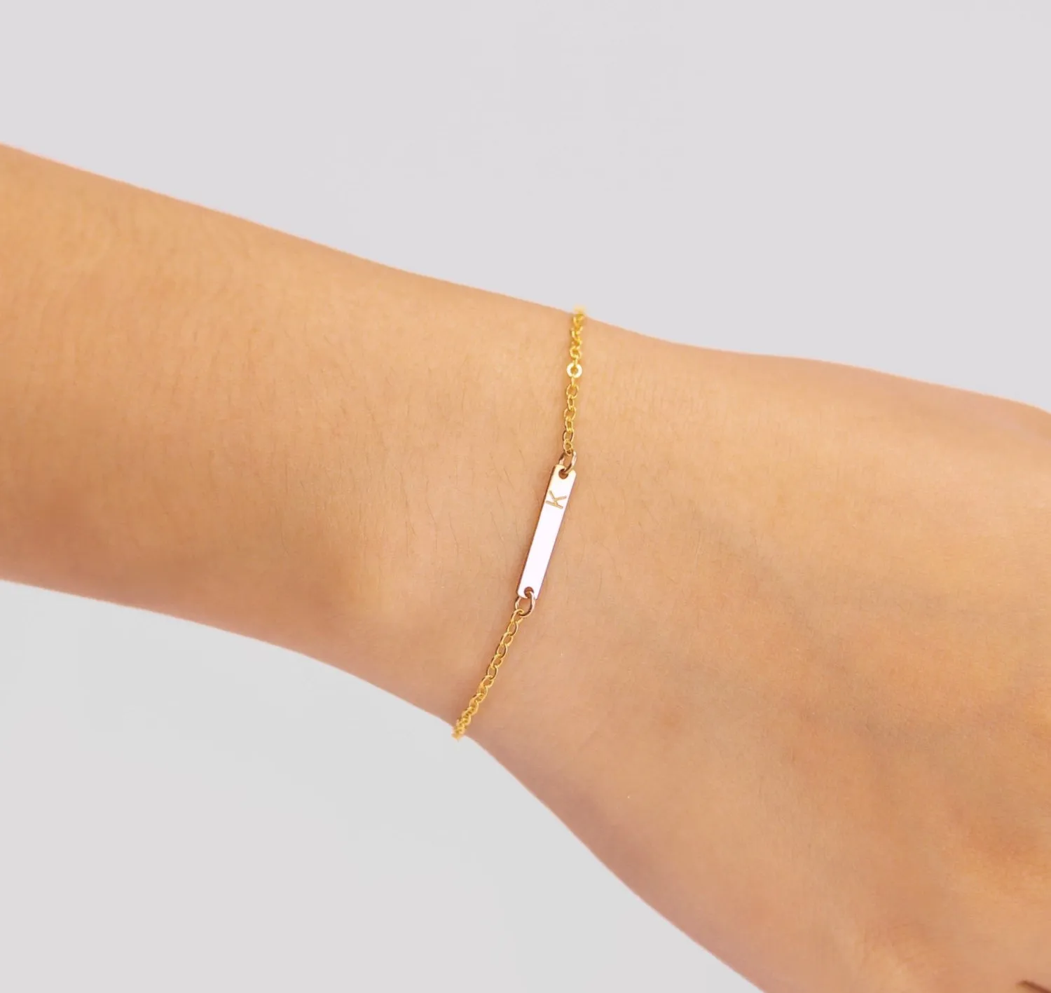 Mini Skinny Bar Bracelet, 5/8" Bar
