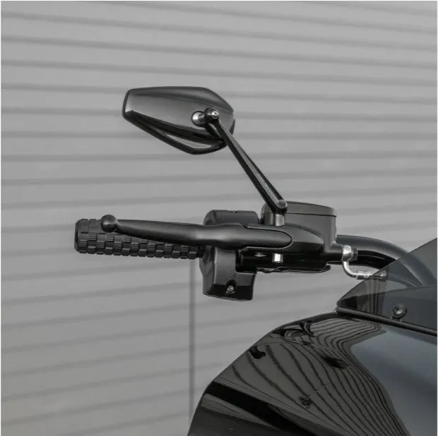 Mini Stocker Forged Mirror, Black - Left