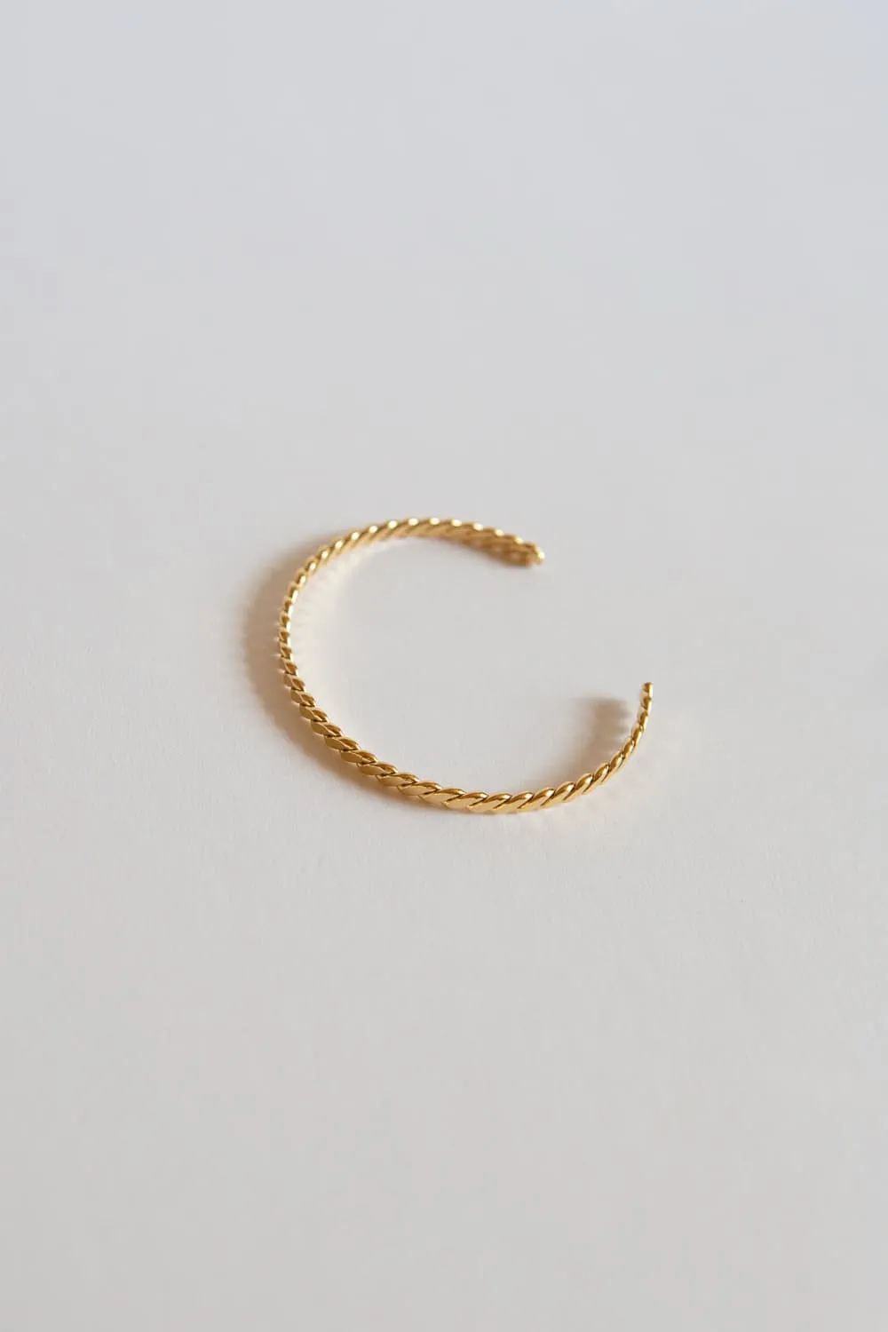 Minimalist Dainty Twist Braid Cuff Bracelet