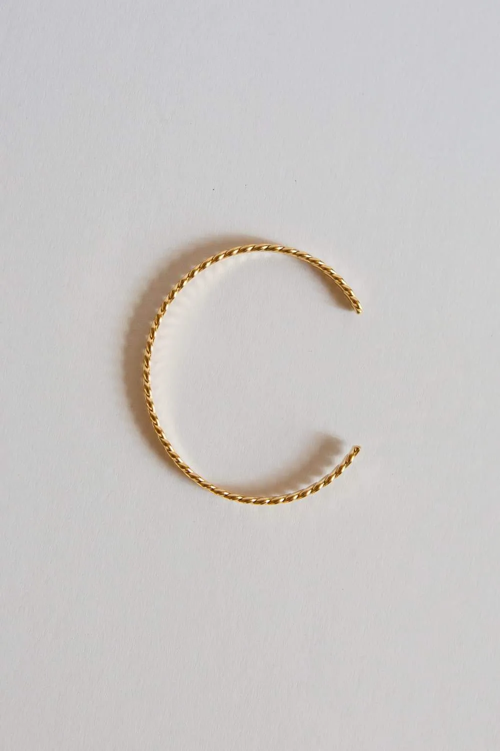Minimalist Dainty Twist Braid Cuff Bracelet