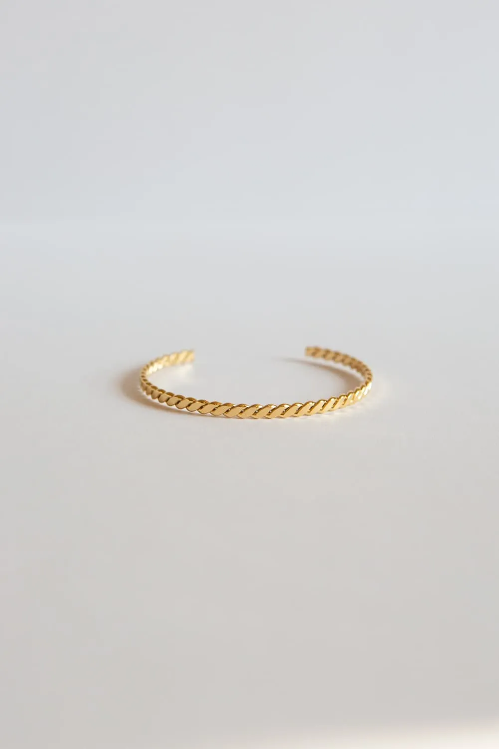 Minimalist Dainty Twist Braid Cuff Bracelet