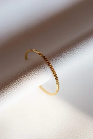 Minimalist Dainty Twist Braid Cuff Bracelet