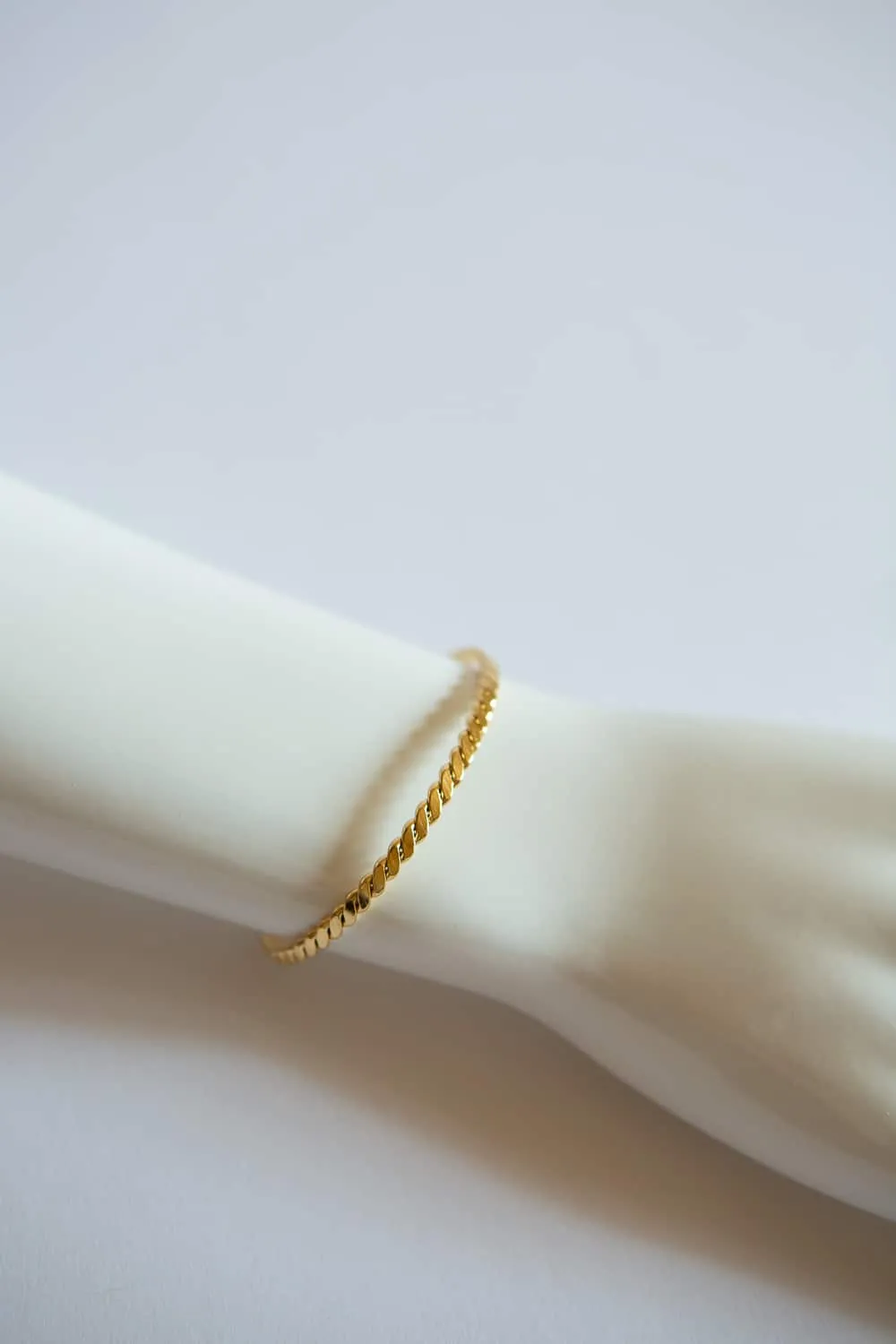 Minimalist Dainty Twist Braid Cuff Bracelet