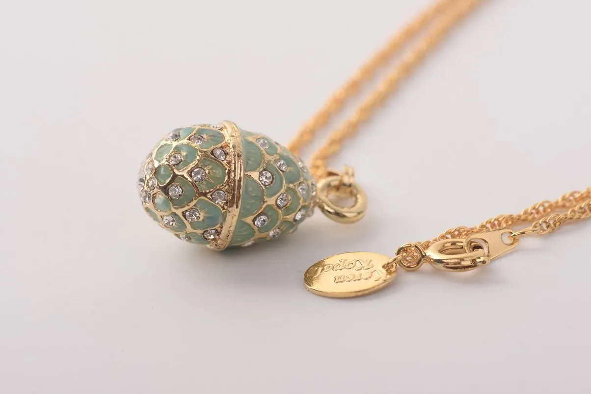 Mint Egg Pendant Necklace