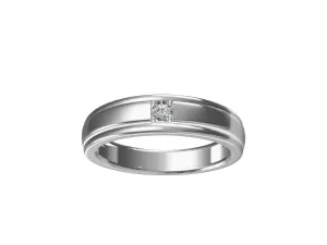 Mirage Diamond Set Miracle Men's Ring in Sterling Silver