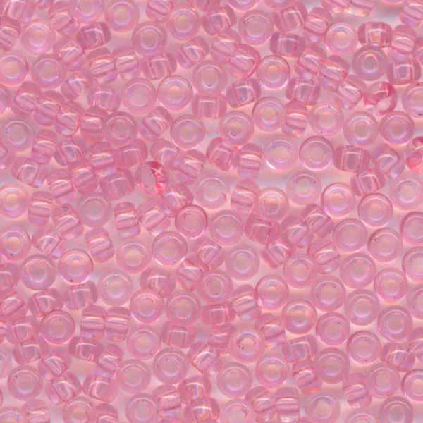 MIYUKI Round Rocaille Seed Beads #1319 Dyed Light Pink (Transparent)