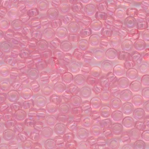 MIYUKI Round Rocaille Seed Beads #1319 Dyed Light Pink (Transparent)