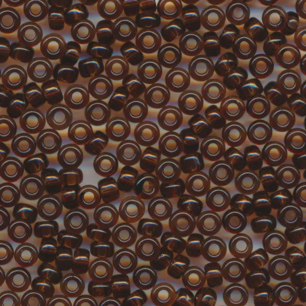 MIYUKI Round Rocaille Seed Beads #135 Dark Brown (Transparent)