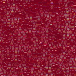 MIYUKI Round Rocaille Seed Beads #141D Dark Red (Transparent)