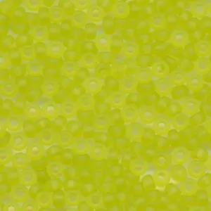 MIYUKI Round Rocaille Seed Beads #143F Peridot (Transparent Frost)