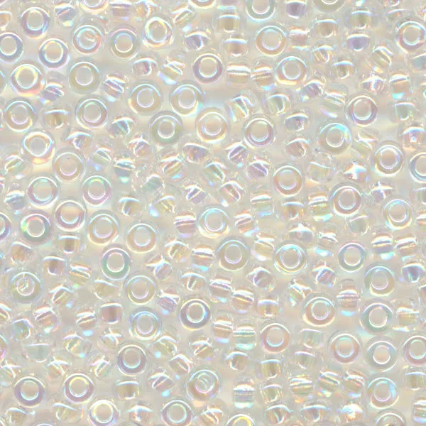 MIYUKI Round Rocaille Seed Beads #250 Silver (Transparent Rainbow)