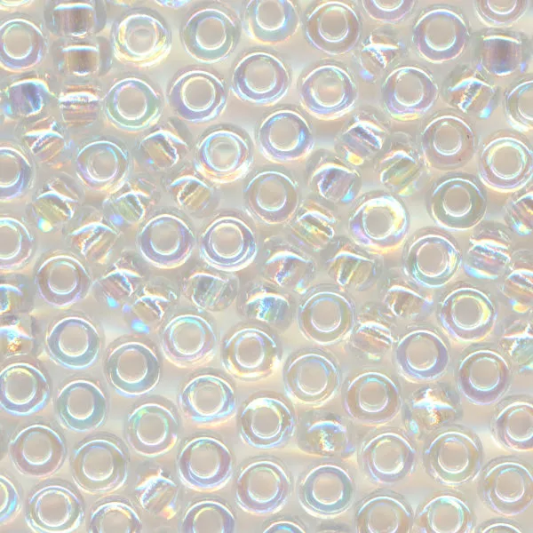 MIYUKI Round Rocaille Seed Beads #250 Silver (Transparent Rainbow)
