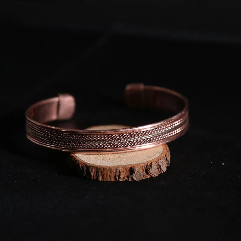 MJBR00041COP Pure Copper Designer Healthy Bracelet for Men & Women