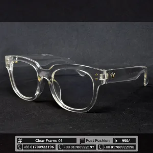 Modern Looking Trendy Stylish Transparent Glass | Clear Frame 01