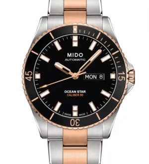Moido Ocean Star 200 42.5mm Automatic Black Steel Finish Pvd Gold Rose M026.430.22.051.00