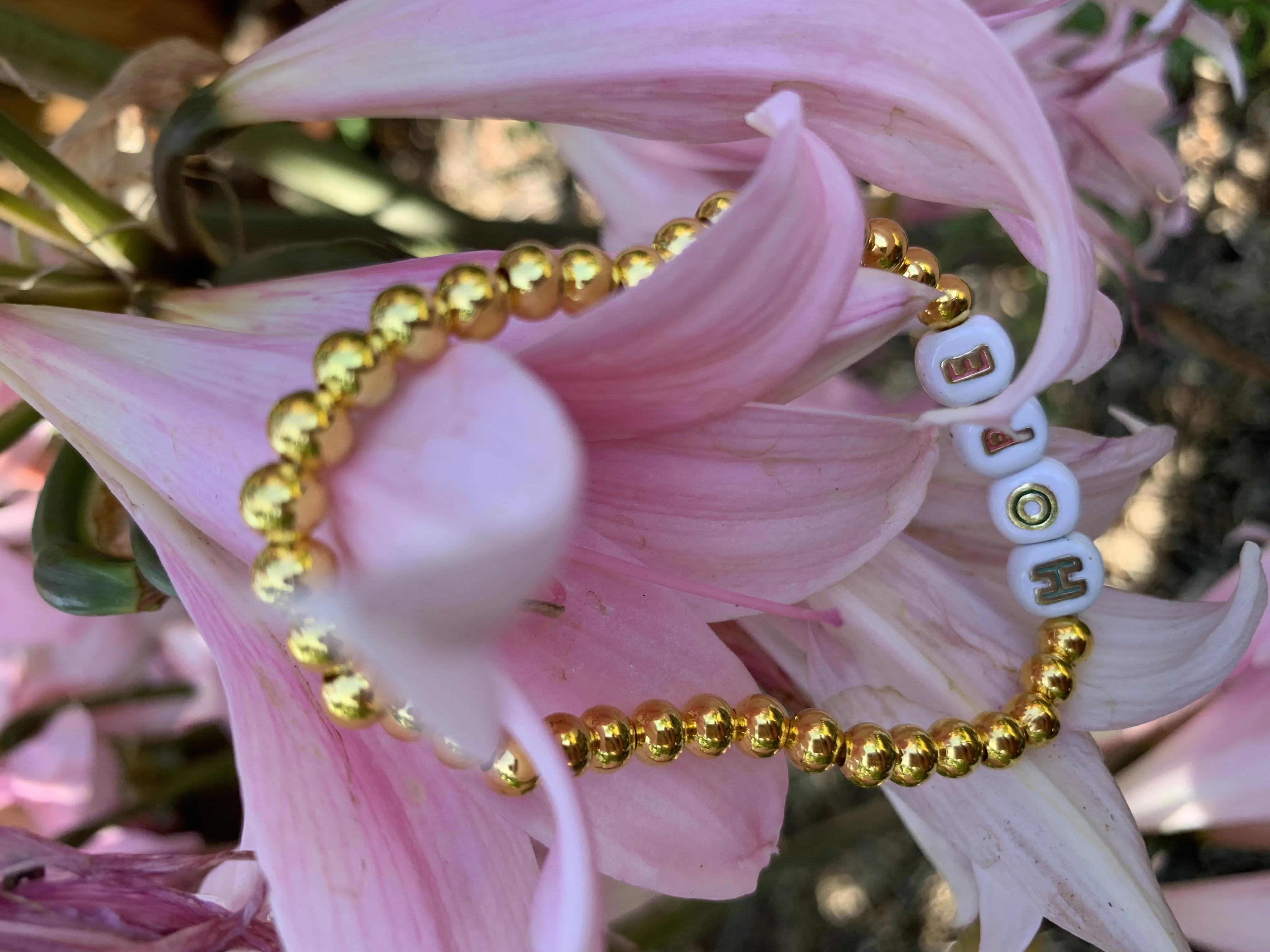Monthly Gold Ball Bracelet   Free GPNN T-Shirt