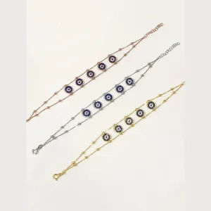 Multi Evil Eye Chain Bracelet