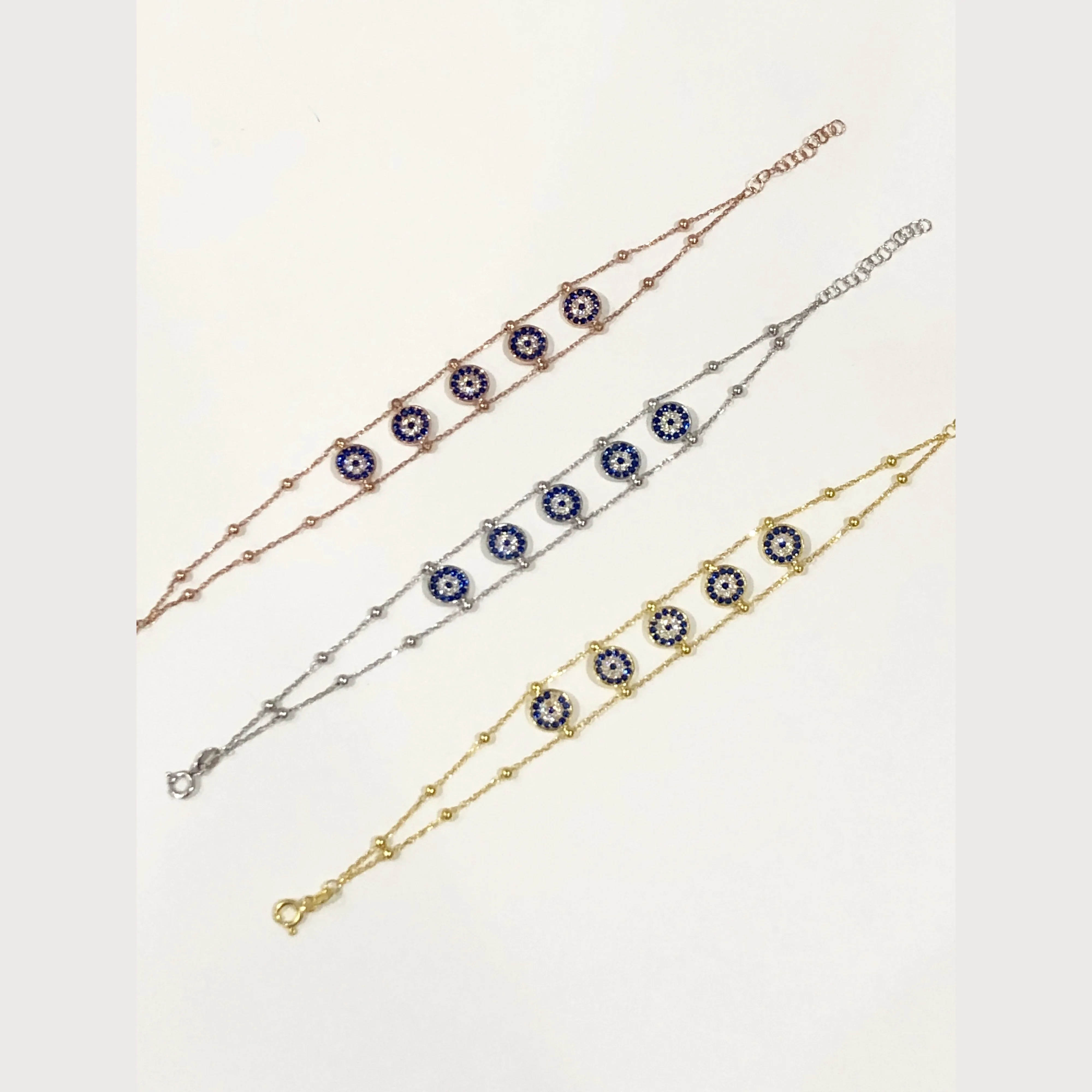 Multi Evil Eye Chain Bracelet