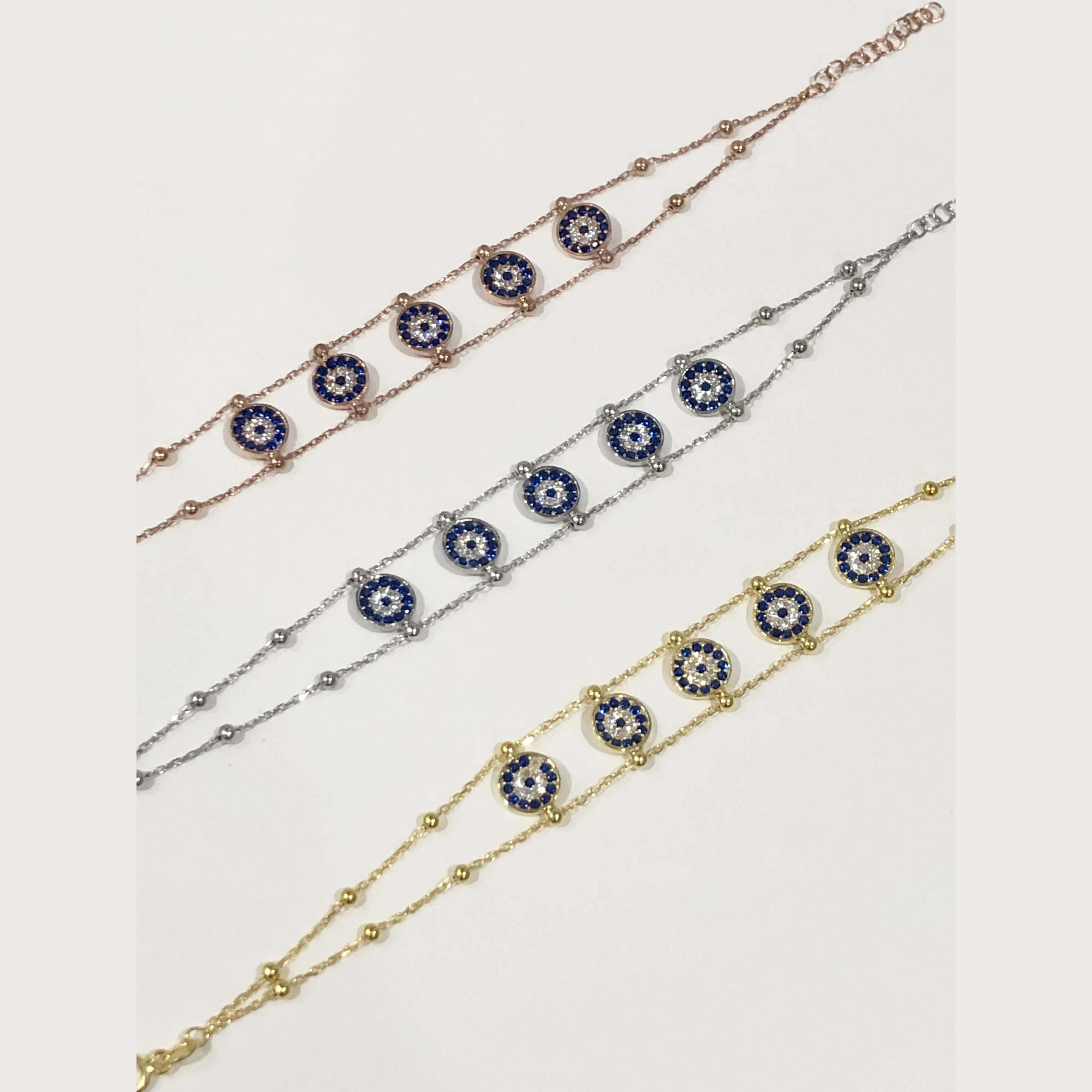 Multi Evil Eye Chain Bracelet