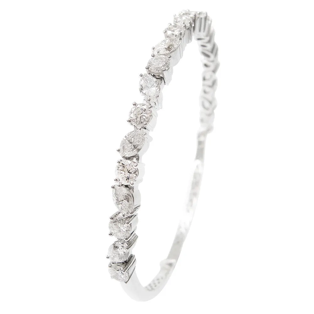 Multi-shape Marquise & Round Brilliant Diamond Bracelet