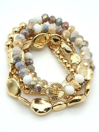 Multi Strand Crystal Clover Bracelet