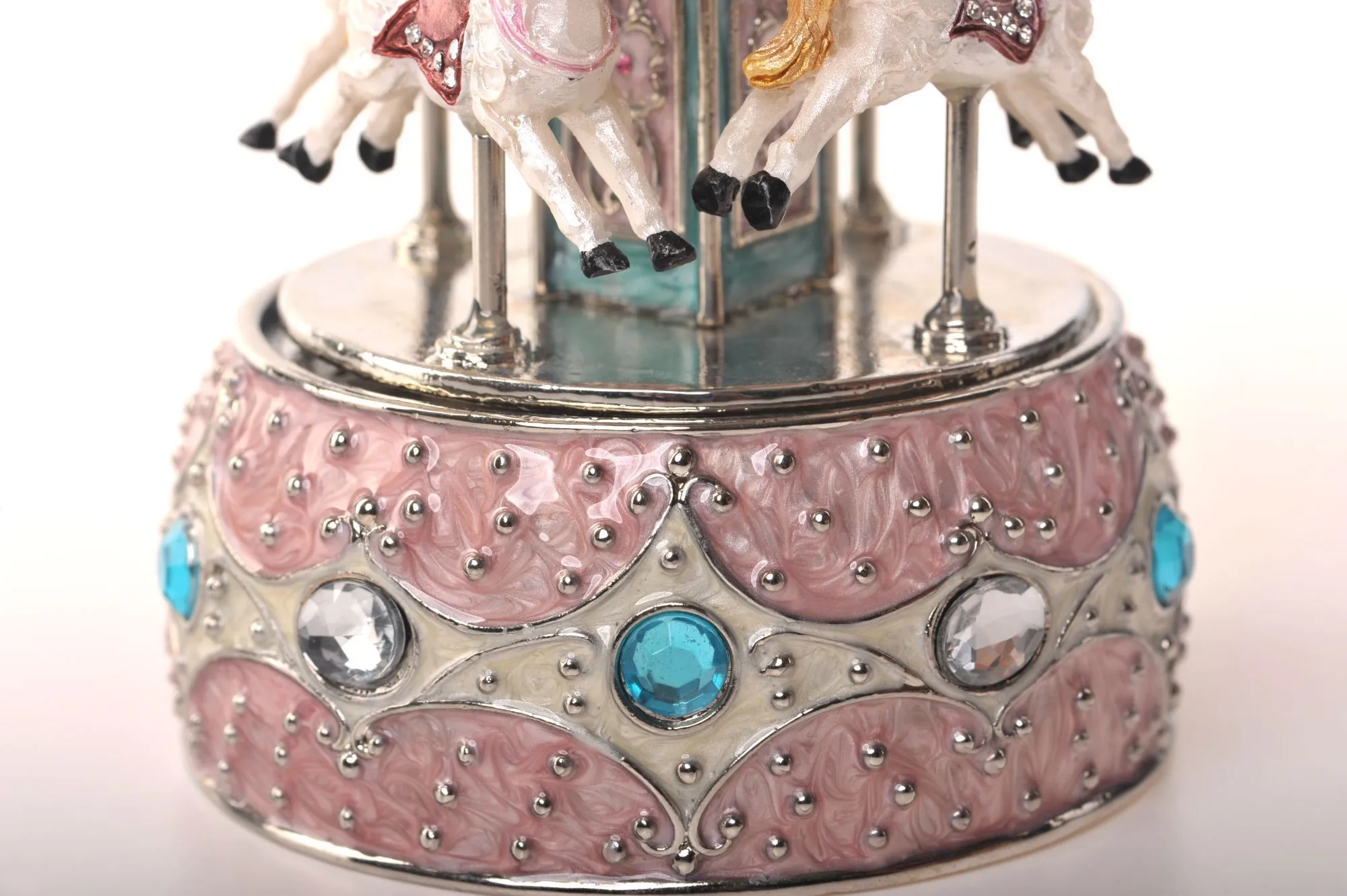 Musical Pink Horse Carousel