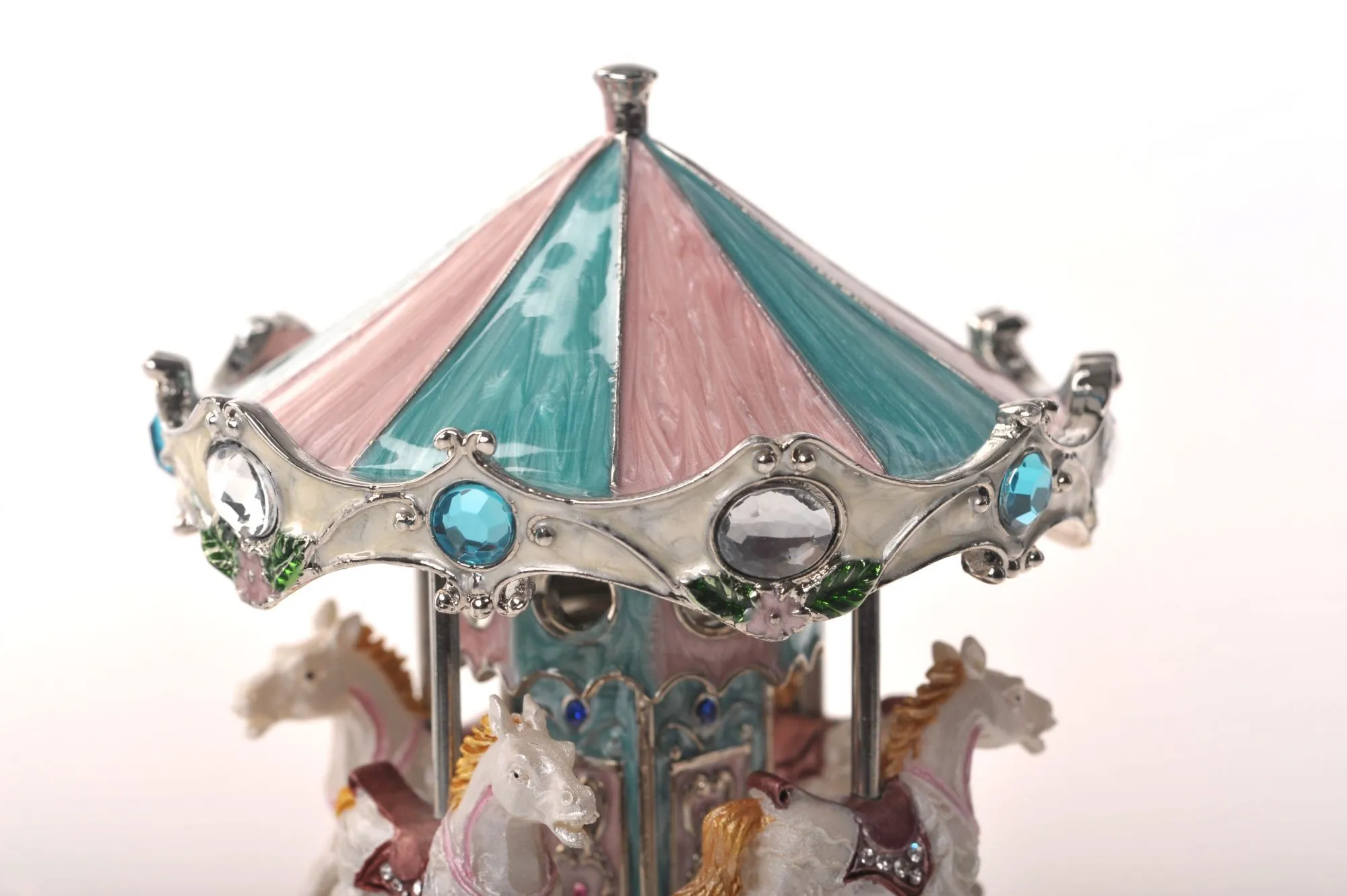 Musical Pink Horse Carousel