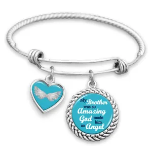 My Brother Was So Amazing, God Made Him An Angel Charm Bracelet