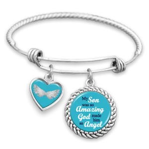 My Son Was So Amazing, God Made Him An Angel Charm Bracelet