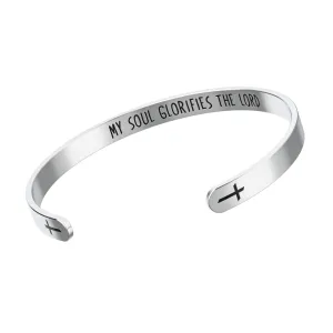 My Soul Glorifies The Lord Cross Bracelet – Religious Bracelet – Luke 1:46-55 - NIV — Catholic or Christian Women & Girls