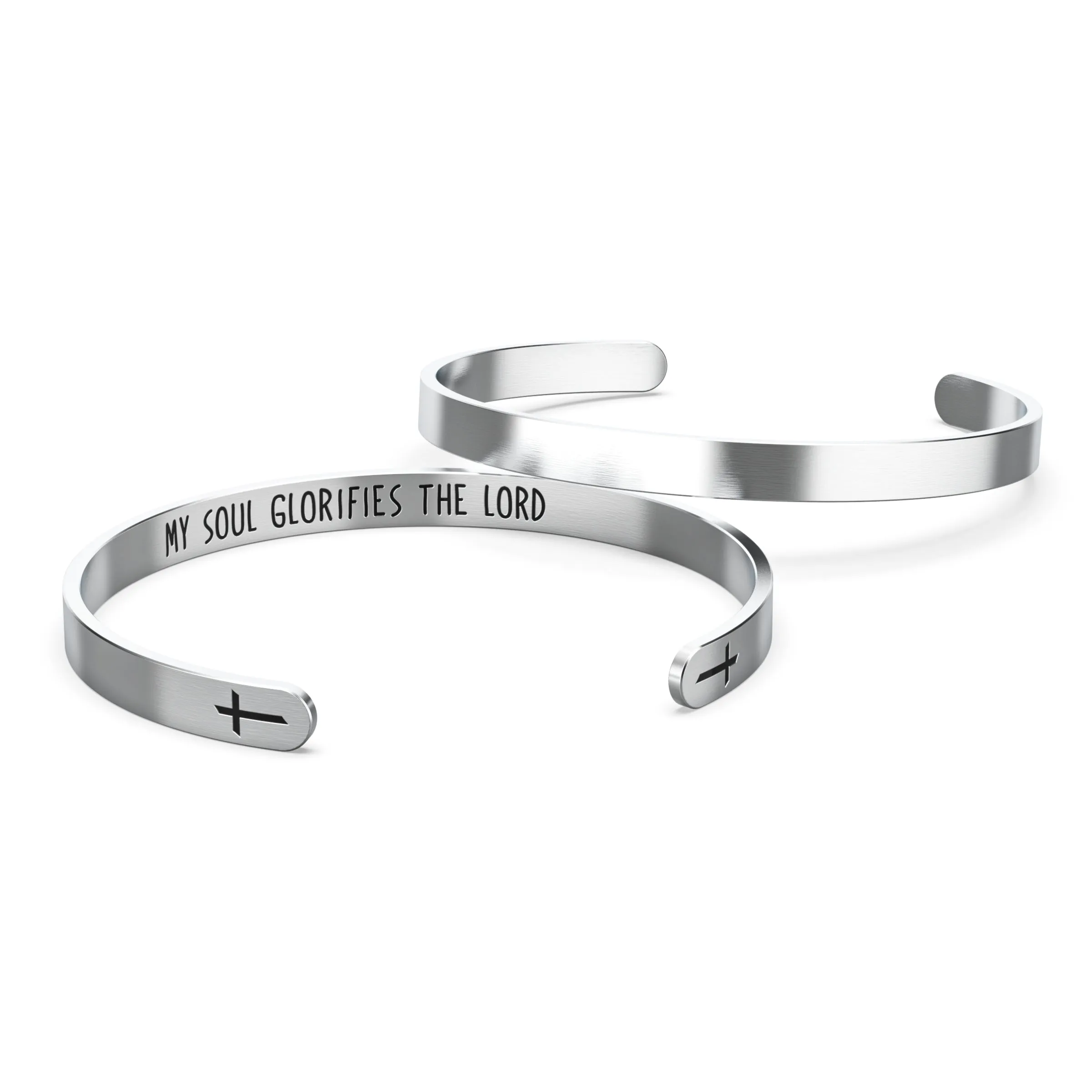 My Soul Glorifies The Lord Cross Bracelet – Religious Bracelet – Luke 1:46-55 - NIV — Catholic or Christian Women & Girls