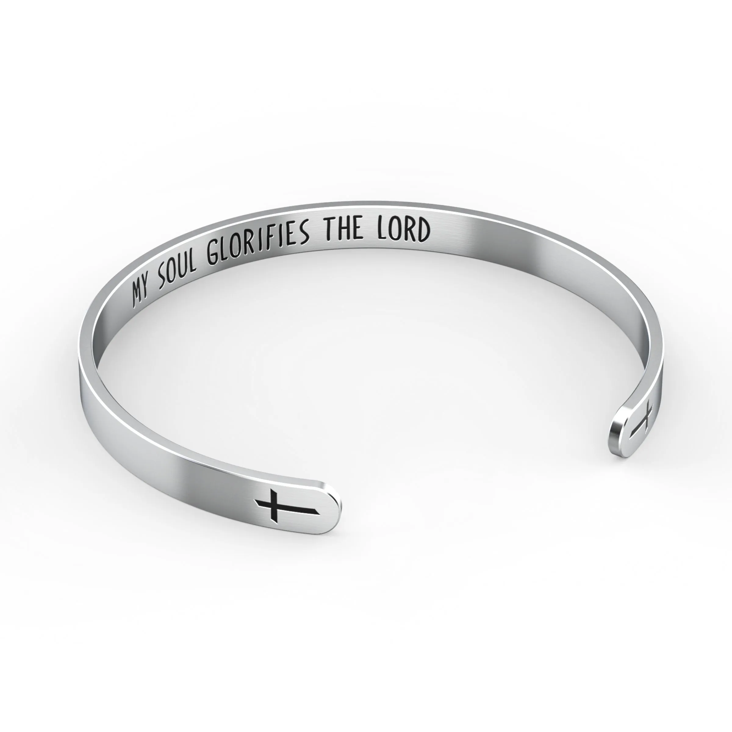 My Soul Glorifies The Lord Cross Bracelet – Religious Bracelet – Luke 1:46-55 - NIV — Catholic or Christian Women & Girls