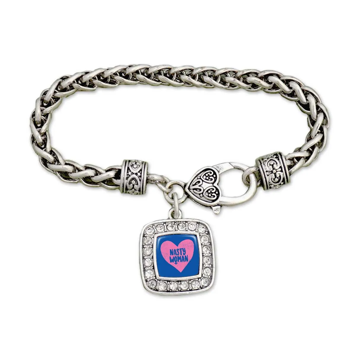 Nasty Woman Heart Clamp Bracelet