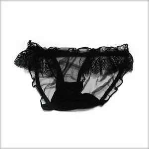 Net Transparent Black Panty