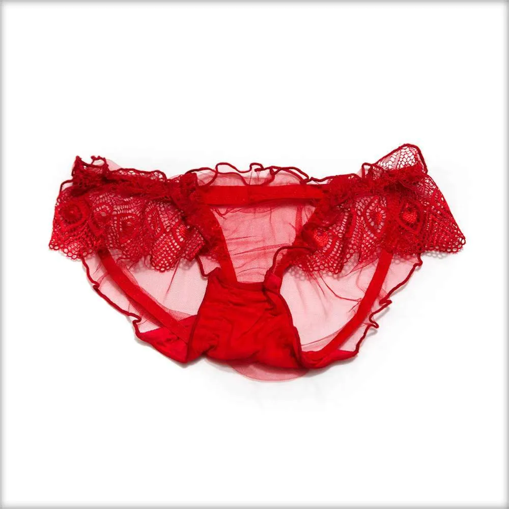 Net Transparent Red Panty