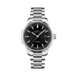 NORQAIN 42mm Freedom 60 Automatic Watch with Black Dial in Stainless Steel