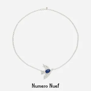 Numero Nuef Freedom Dove series color replaceable natural gemstone star and moon dove sweater long necklace