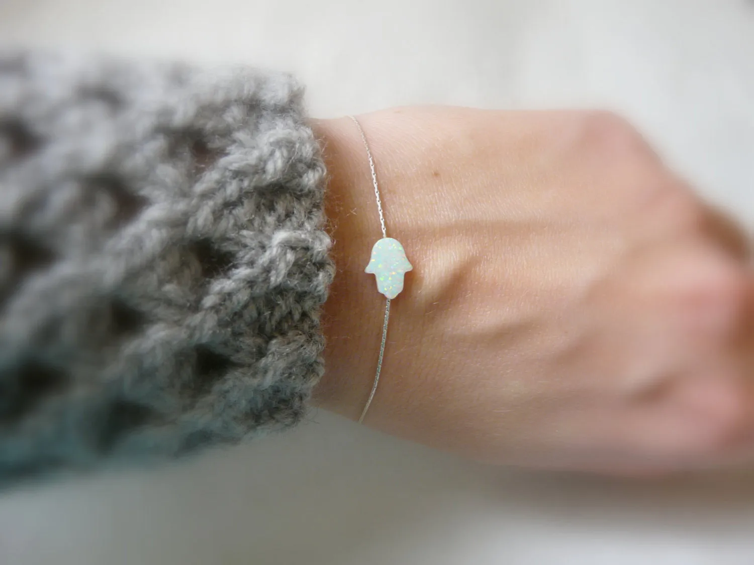 Opal Hamsa Bracelet – A Symbol of Protection & Strength
